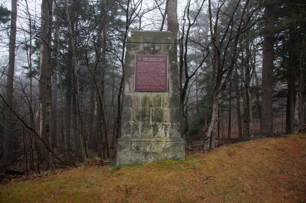 According to this plaque, the gardens reached 100 acres...